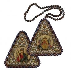 ВХ1022 Богородица Всецарица и Ангел Хранитель.  Набор для вышивания двухсторонней иконы Нова Слобода