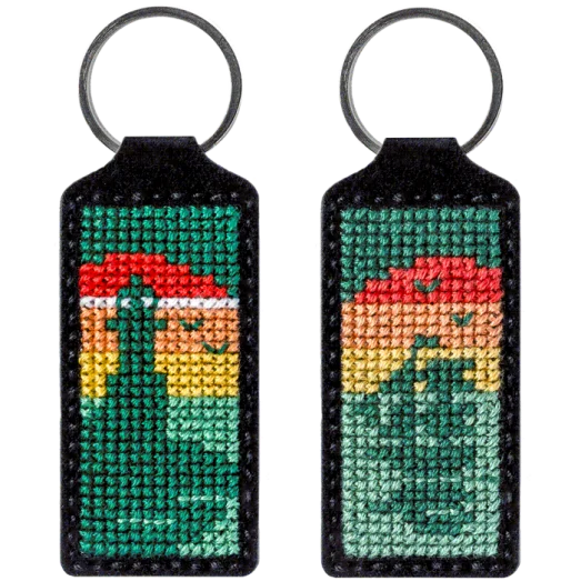 FLHL-002 Брелок для вышивания нитками на искусственной коже. Волшебная Страна