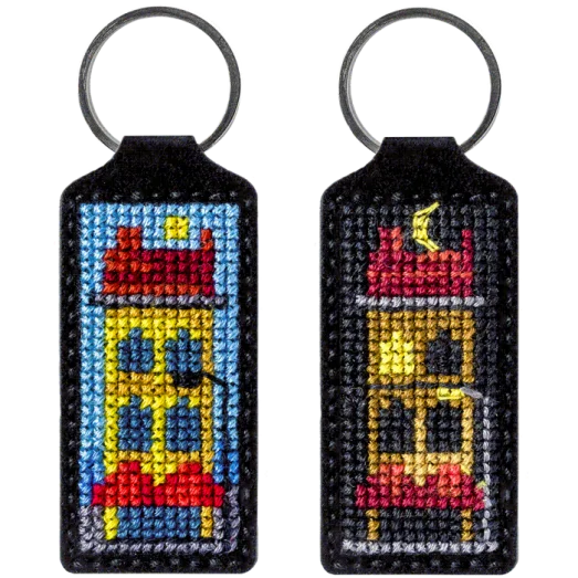 FLHL-003 Брелок для вышивания нитками на искусственной коже. Волшебная Страна