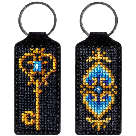 FLHL-005 Брелок для вышивания нитками на искусственной коже. Волшебная Страна