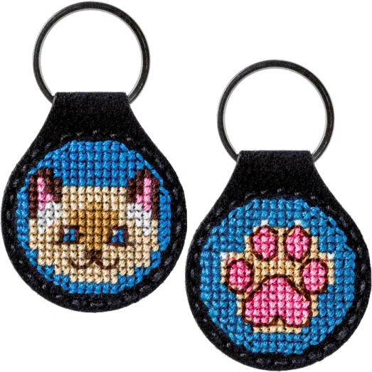 FLHL-011 Брелок для вышивания нитками на искусственной коже. Волшебная Страна