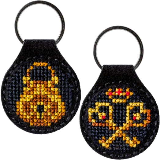 FLHL-013 Брелок для вышивания нитками на искусственной коже. Волшебная Страна