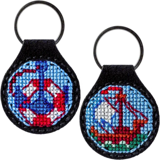 FLHL-014 Брелок для вышивания нитками на искусственной коже. Волшебная Страна