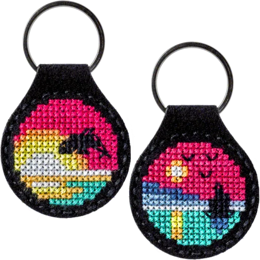 FLHL-016 Брелок для вышивания нитками на искусственной коже. Волшебная Страна