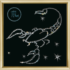 КС-005 Знак зодиака Скорпион. Набор для выкладками стразами Чаривна Мить