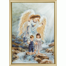КС-038 Ангел и дети. Набор со стразами Чаривна Мить