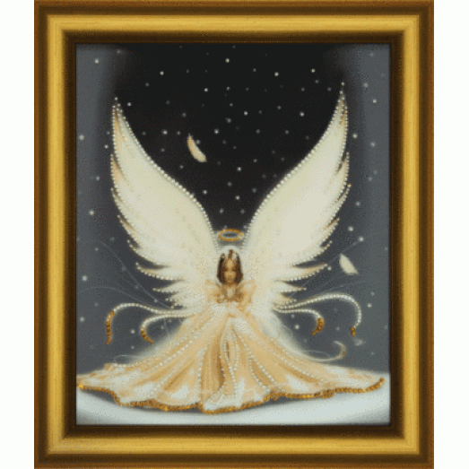 КС-140 Рождественский ангел. Набор со стразами Чаривна Мить