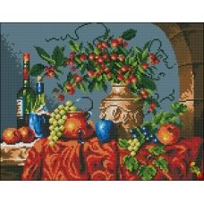 ФПК-3120 Натюрморт с райскими яблочками. Схема для вышивки бисером Феникс