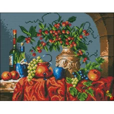 ФПК-3120 Натюрморт с райскими яблочками. Схема для вышивки бисером Феникс