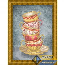 ФР-НБч3-101-2 Натюрморт из кружек. Схема для вышивки бисером ТМ Фурор рукоделия