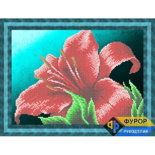 ФР-НБч4-042 Пион. Схема для вышивки бисером ТМ Фурор рукоделия