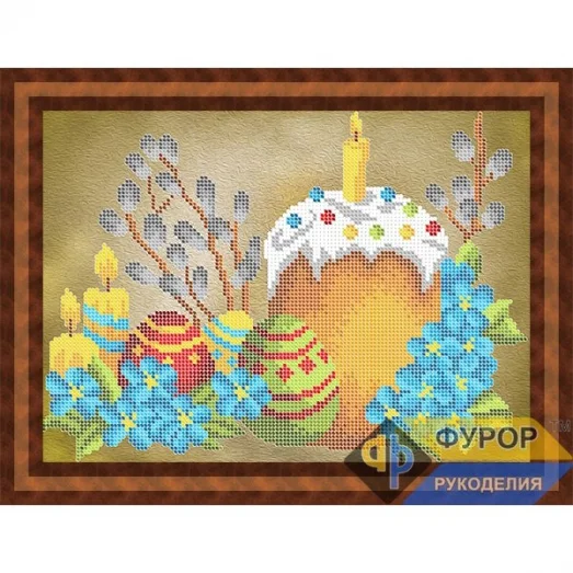 ФР-НБч4-097 Пасхальный натюрморт. Схема для вышивки бисером ТМ Фурор рукоделия