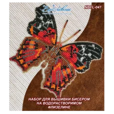 NBFL-047 Набор бабочка Hypanartia Kefersteini на водорастворимом флизелине ТМ Вдохновение