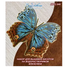 NBFL-048 Набор бабочка Salamis temora на водорастворимом флизелине ТМ Вдохновение