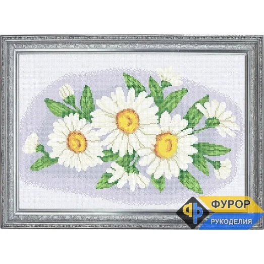 ФР-НБп3-021-2 Ромашки. Схема для вышивки бисером ТМ Фурор Рукоделия