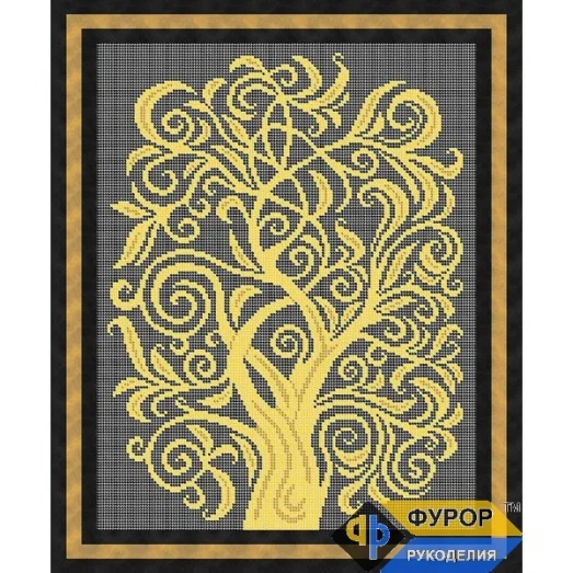 ФР-НБп3-065-1 Золотое дерево. Схема для вышивки бисером ТМ Фурор Рукоделия