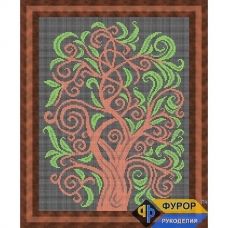 ФР-НБп3-065-2 Зеленое дерево. Схема для вышивки бисером ТМ Фурор Рукоделия