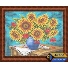ФР-НБп3-075-2 Подсолнухи и калина. Схема для вышивки бисером ТМ Фурор Рукоделия