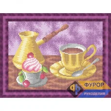 ФР-НБп4-094 Кружечка утреннего кофе. Схема для вышивки бисером ТМ Фурор рукоделия