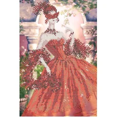 ФЧК-4053 Незнакомка в красном. Схема для вышивки бисером Феникс