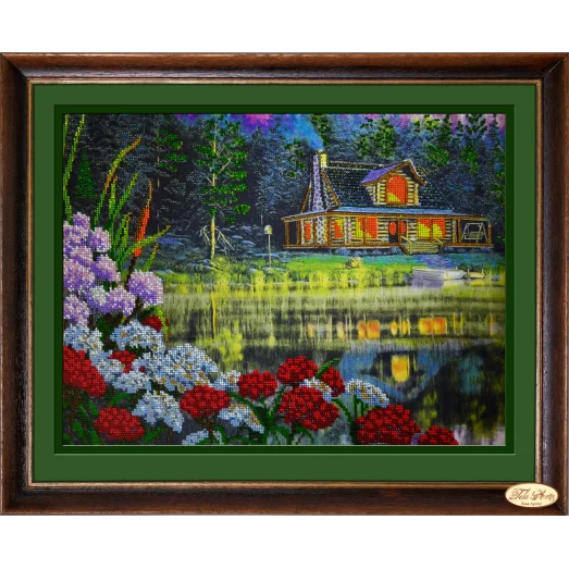 НГ-001 Домик у озера. Набор для вышивки бисером. Тела Артис