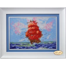 НГ-015-1 Алые паруса. Набор для вышивки бисером. Тела Артис