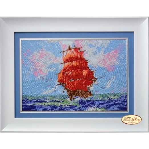 НГ-015-1 Алые паруса. Набор для вышивки бисером. Тела Артис