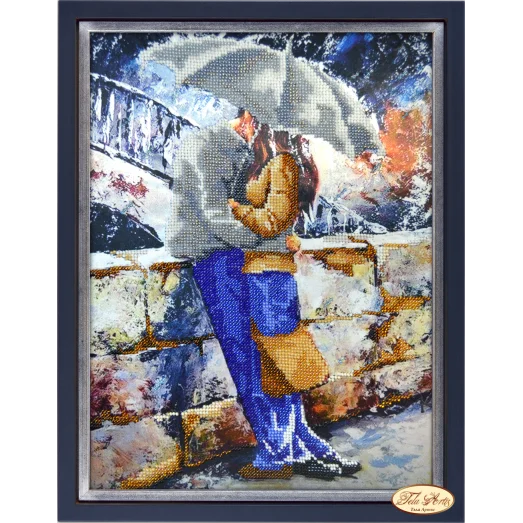 НГ-059 Влюбленные под дождем. Набор для вышивки Тела Артис