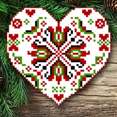 НИ-14 Большой любви! Набор для вышивки новогодней игрушки. ТМ Вышиванка