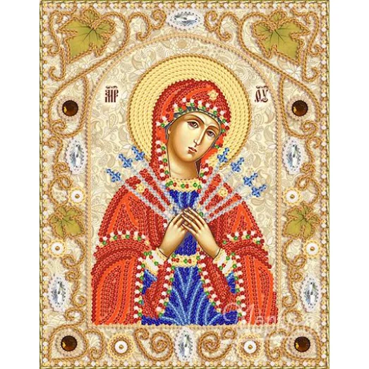 НИК-5310 Семистрельная Пресвятая Богородица. Набор для вышивки бисером Маричка