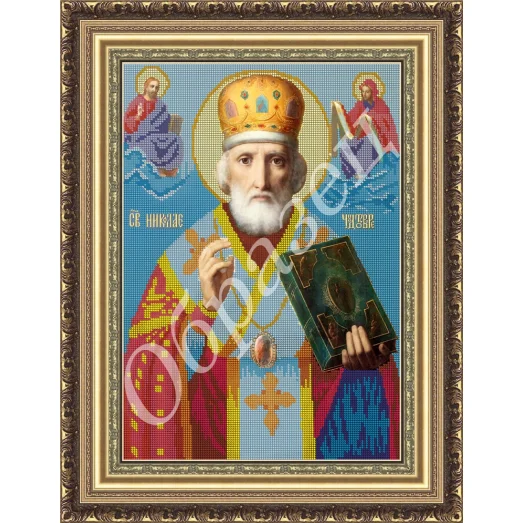 ВП-001 Святой Николай Чудотворец. Схема для вышивки бисером. Фея вышивки
