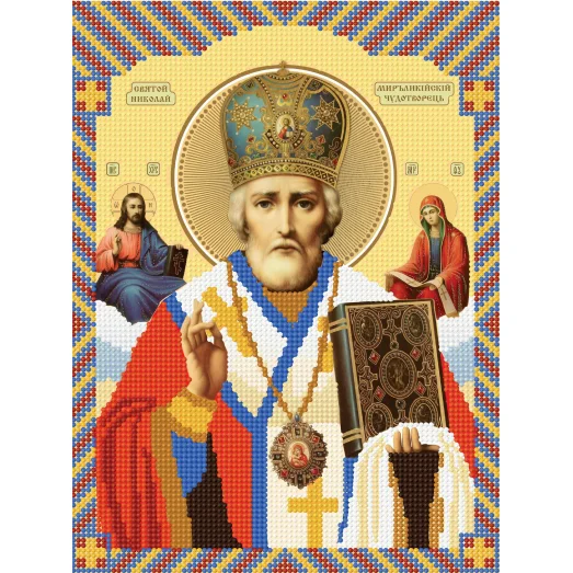 Николай Чудотворец(09) a. Схема для вышивки бисером СвитАрт