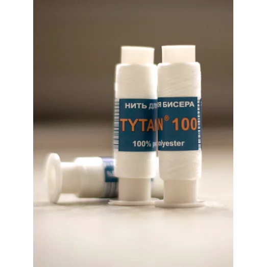 СЛО-001  (белая) Бисерная нить, Польша №100 (закончились)