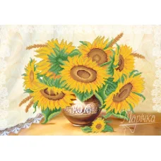 НКП-2-004 Букет подсолнухов. Набор для вышивки бисером ТМ Маричка