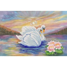 НКП-2-006 Лебеди. Набор для вышивки бисером ТМ Маричка