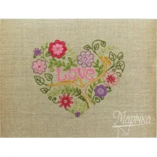 НКШ-4001 Цветочное сердце. Наборы для вышивки нитками ТМ Маричка