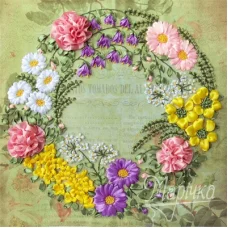 НЛ-3065 Веночек на счастье. Наборы для вышивки лентами ТМ Маричка