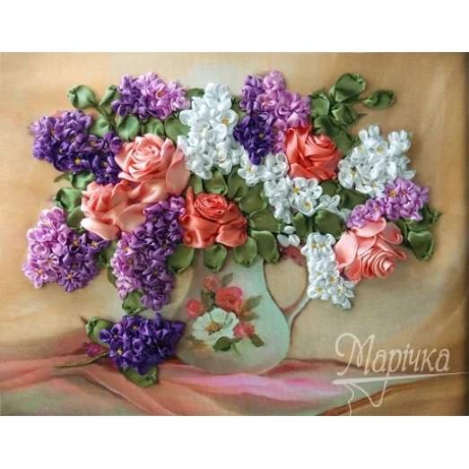 НЛ-4021 Дыхание весны. Набор для вышивания лентами. Маричка