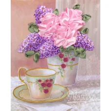 НЛ-4026 Свежесть розы. Набор для вышивания лентами. Маричка