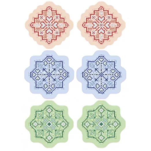 А3-К-709 Новогодние игрушки Снежинки. Схема для вышивки бисером ТМ Acorns