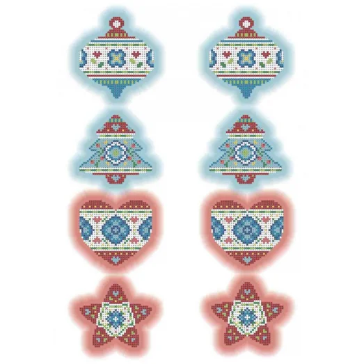 А3-К-710 Новогодние игрушки В скандинавском стиле. Схема для вышивки бисером ТМ Acorns
