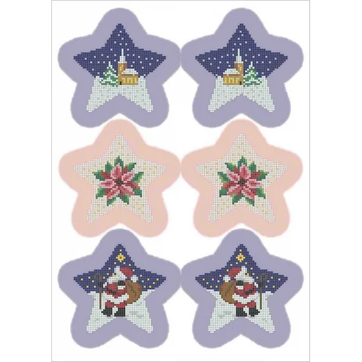 А3-К-472 Новогодние игрушки Звезда. Схема для вышивки бисером ТМ Acorns