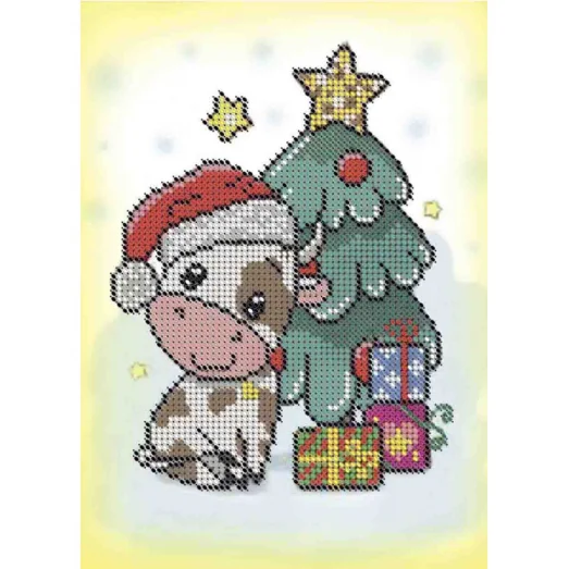 А5-Д-339 Новый год. Схема для вышивки бисером ТМ Acorns