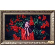 НТК-050 Розовые думы. Набор для вышивания бисером. Тела Артис