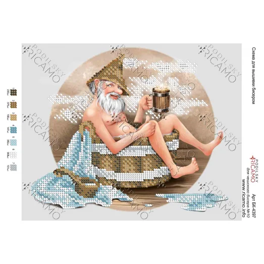 А4Н_229 БК-4397 В бане. Схема для вышивки бисером ТМ Virena