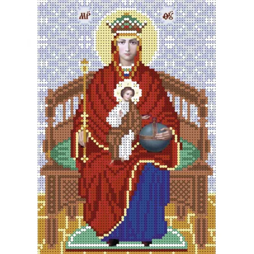 А5-И-417 Образ богородицы Державная. Схема для вышивки бисером ТМ Acorns