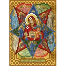 А6-И-142 Образ богородицы Неопалимая купина. Схема для вышивки бисером ТМ Acorns