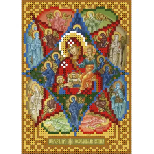 А6-И-142 Образ богородицы Неопалимая купина. Схема для вышивки бисером ТМ Acorns