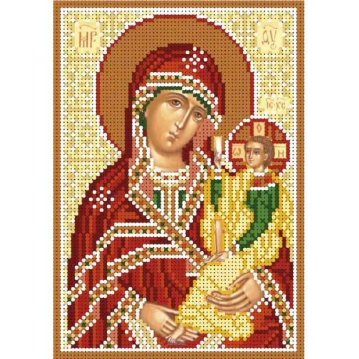 А5-И-388 Образ богородицы Шуйская-Смоленская. Схема для вышивки бисером ТМ Acorns