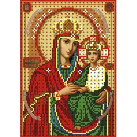 А5-И-390 Образ богородицы Споручница грешных. Схема для вышивки бисером ТМ Acorns